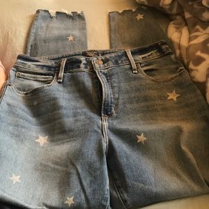 New Abercrombie & Fitch high rise ankle star jeans